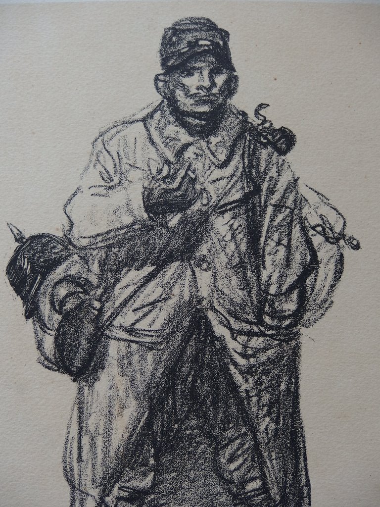 Théophile Alexandre STEINLEN : Soldat, Lithographie originale signée