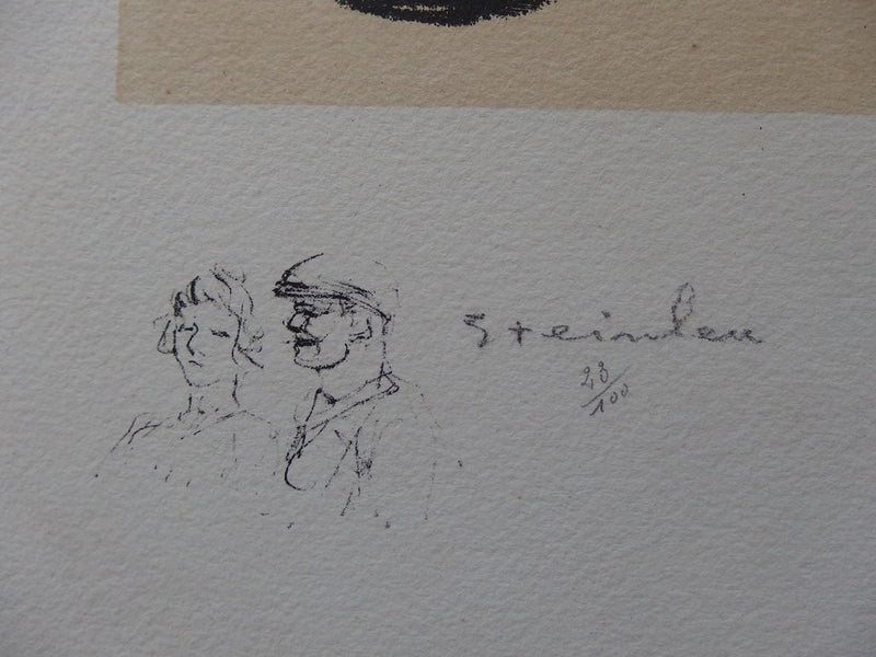 Théophile Alexandre STEINLEN : Soldat, Lithographie originale signée