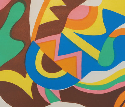 Mariano HERNANDEZ: Tribute to Miro, Original signed lithograph