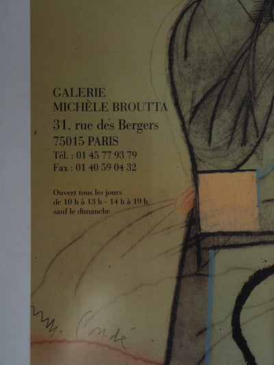 Miguel CONDE : L’homme au pois rouge, Affiche originale signée