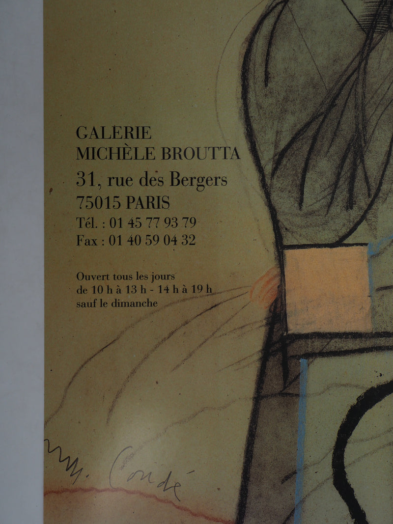 Miguel CONDE : L’homme au pois rouge, Affiche originale signée