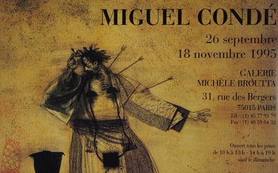 Miguel CONDE : Trois personnages, Affiche originale signée