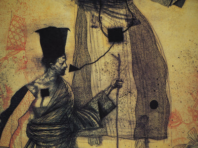 Miguel CONDE : Trois personnages, Affiche originale signée