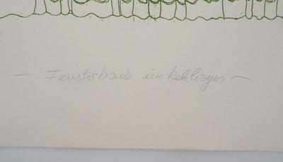 Gudrun VON LEITNER : Bouquet de tulipes à la fenêtre, Gravure originale signée