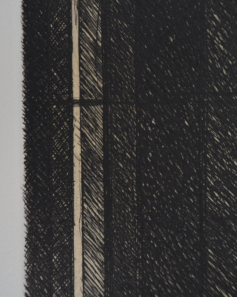 Philippe MINARD : Composition rectiligne, Gravure originale signée
