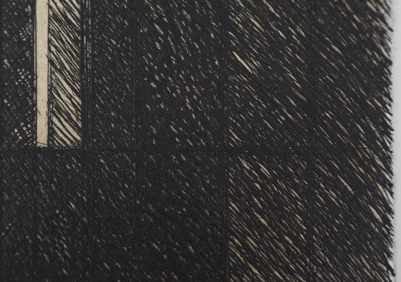 Philippe MINARD : Composition rectiligne, Gravure originale signée