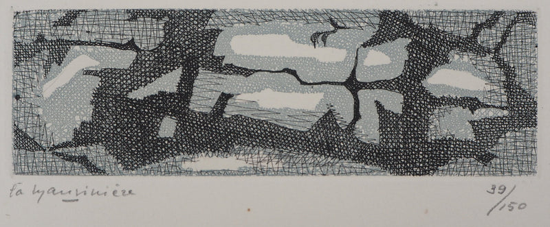 Paulette Humbert: Sommerbild, Original signierter Kupferstich