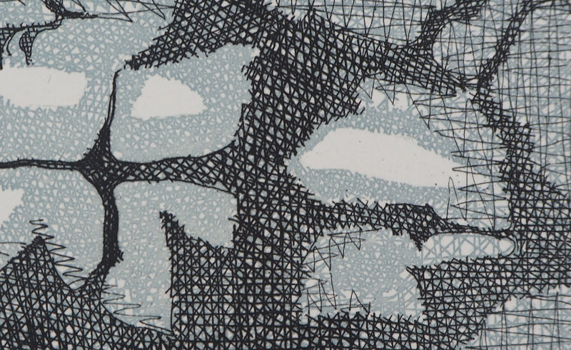 Paulette Humbert: Sommerbild, Original signierter Kupferstich