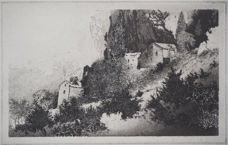 Michel  QUERIOZ : Déglasine, Gravure originale signée