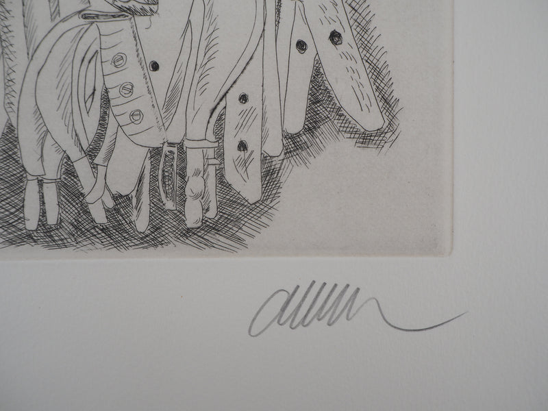 ARMAN : La Paix : Accumulation de sabres, Gravure originale signée