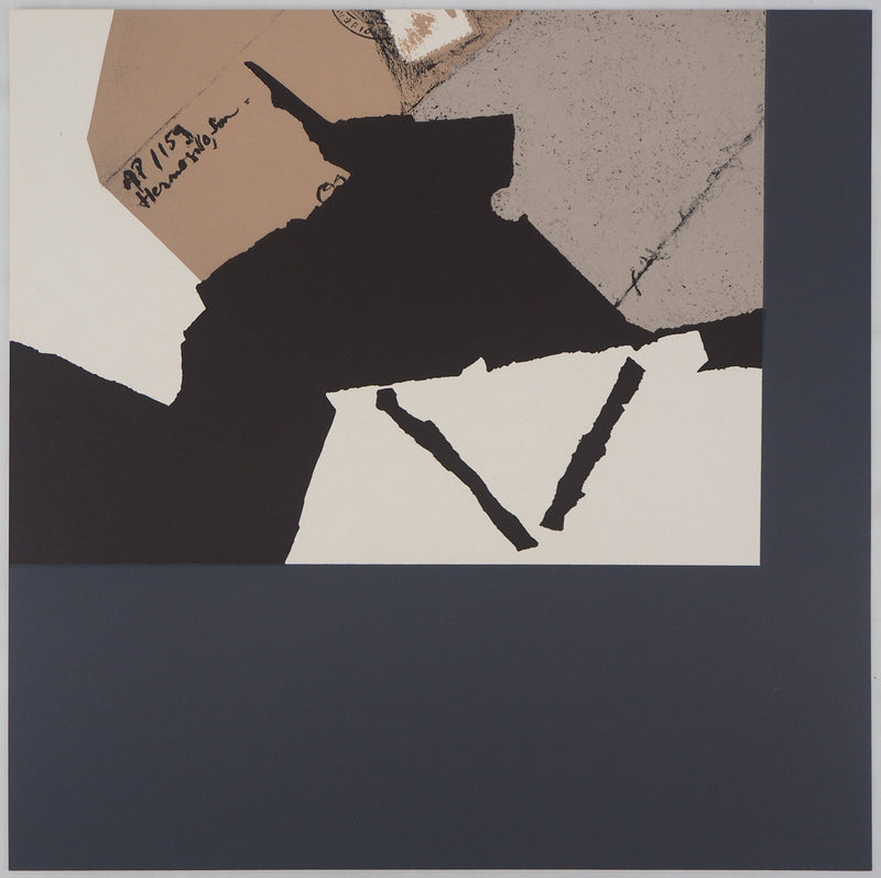 Evelyn ORTLIEB : Composition bleue, Lithographie originale