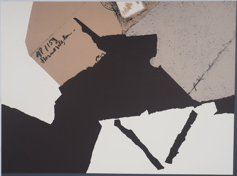 Evelyn ORTLIEB : Composition bleue, Lithographie originale