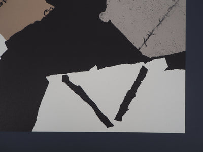 Evelyn ORTLIEB : Composition bleue, Lithographie originale