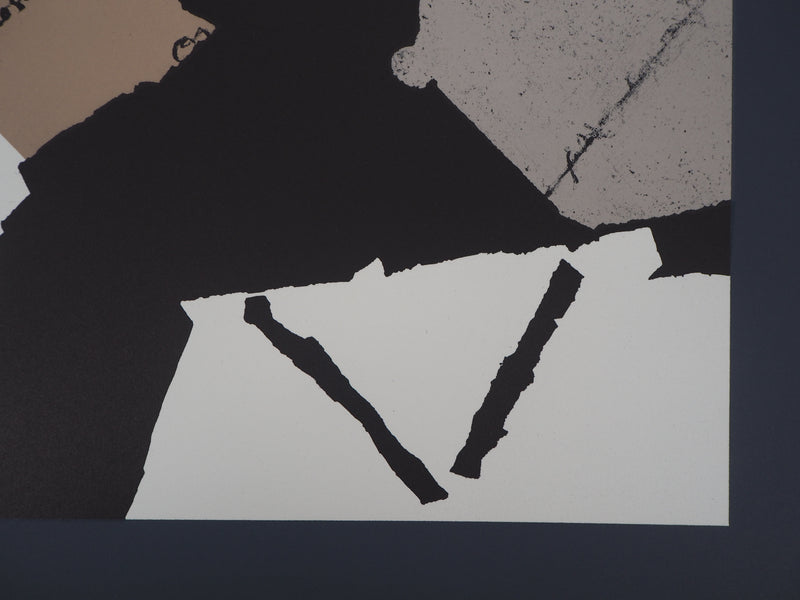 Evelyn ORTLIEB : Composition bleue, Lithographie originale