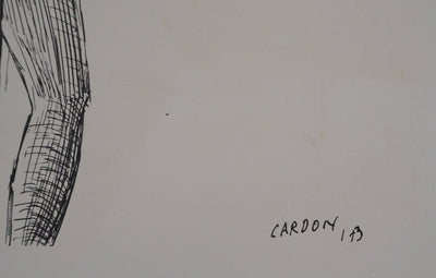 Françoise MOSSER-CARDON : Christ, Lithographie originale signée