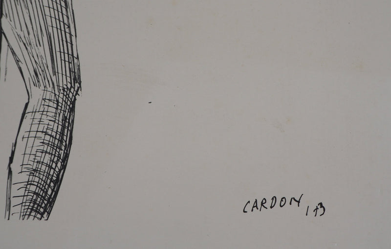 Françoise MOSSER-CARDON : Christ, Lithographie originale signée