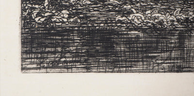 Maxime LALANNE : Promenade dans le parc, Gravure originale signée