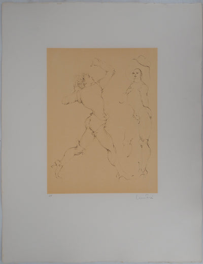 Leonor FINI : La menace, Gravure originale signée