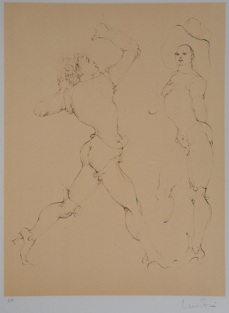 Leonor FINI : La menace, Gravure originale signée