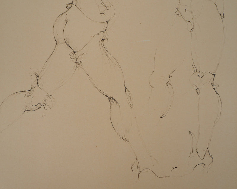 Leonor FINI : La menace, Gravure originale signée