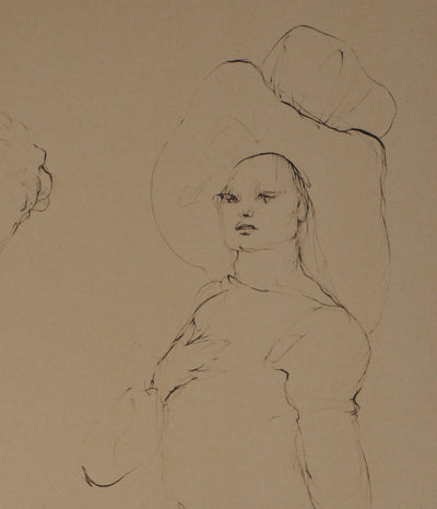 Leonor FINI : La menace, Gravure originale signée