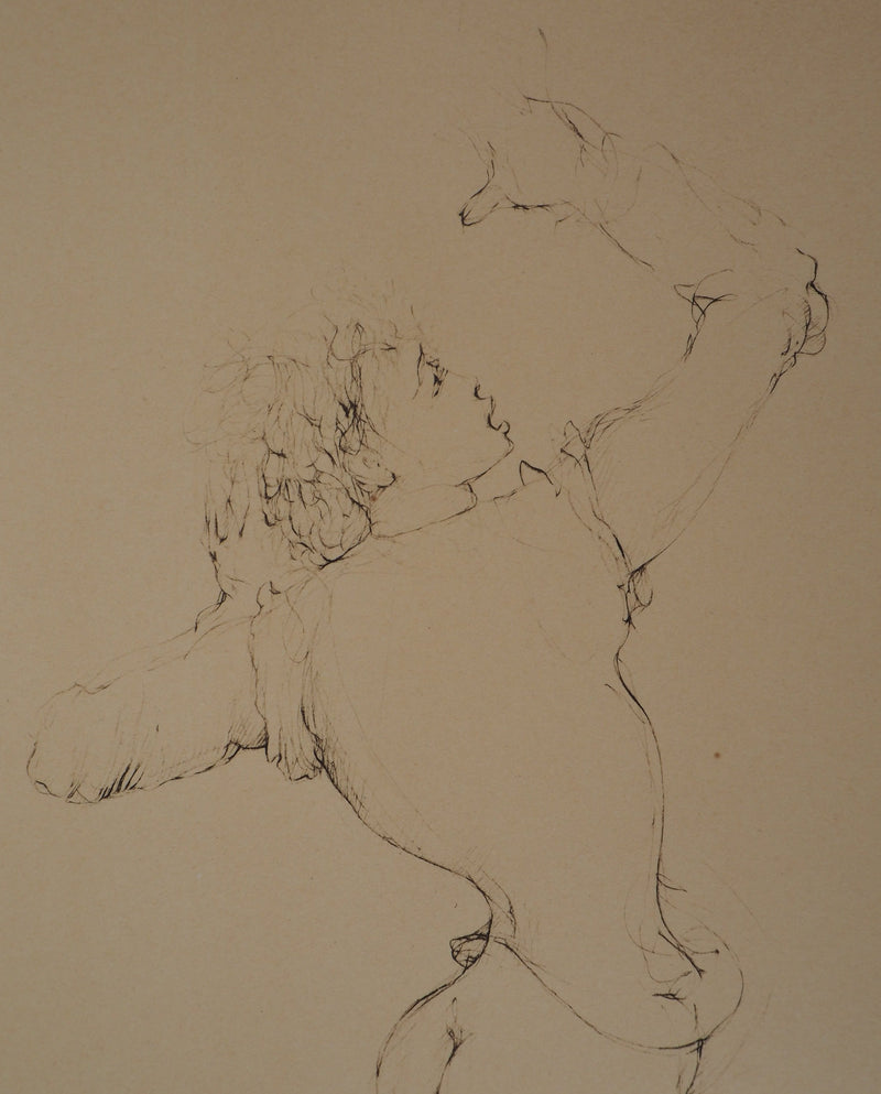 Leonor FINI : La menace, Gravure originale signée