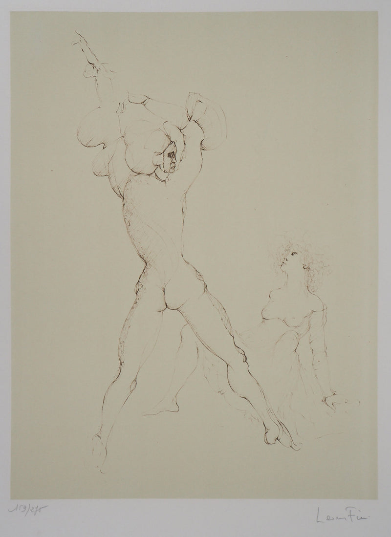Léonor FINI : Pantomime pour un décollette, Gravure originale signée