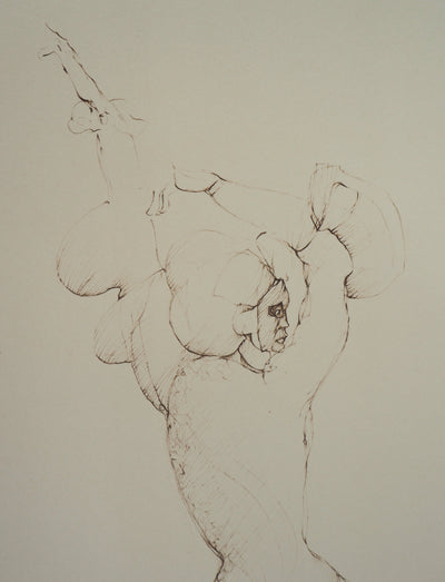 Leonor FINI : En tension, Gravure originale signée
