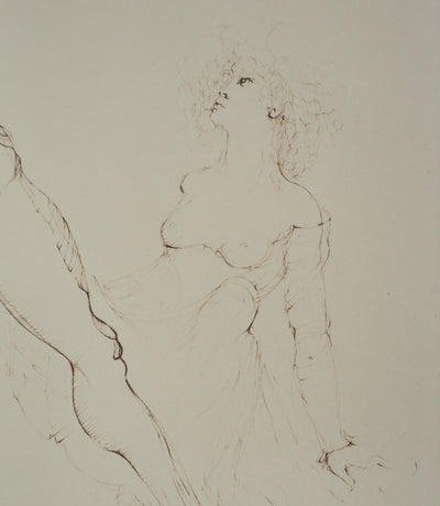 Léonor FINI : Pantomime pour un décollette, Gravure originale signée