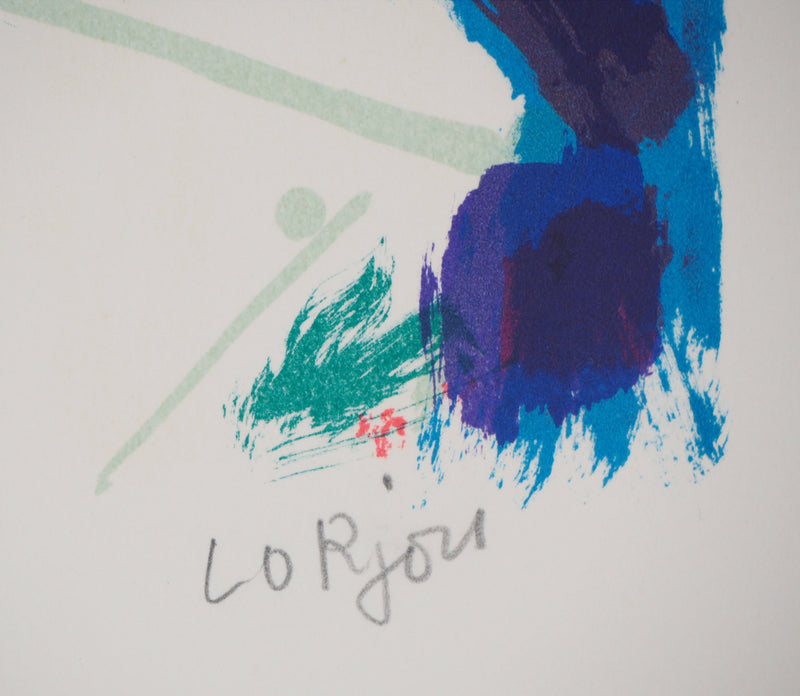 Bernard LORJOU : Visage, Lithographie originale signée