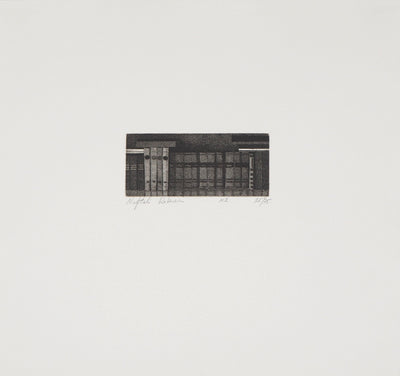 Naftali RAKUZIN : Classement de livres II, Gravure originale signée