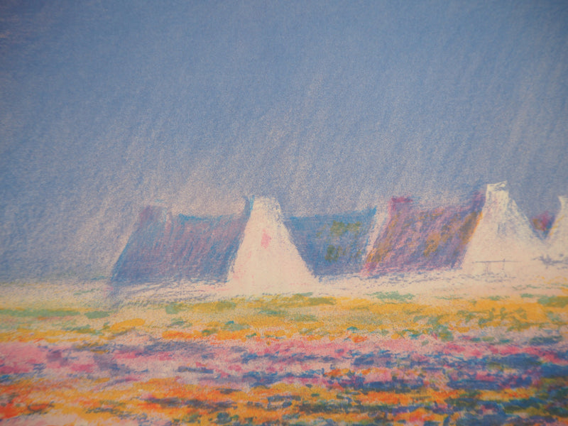 BT Claude MANOUKIAN: Water Lily Bay, Original signed lithograph