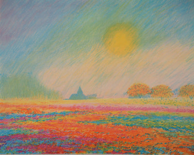 BT Claude MANOUKIAN: Water Lily Bay, Original signed lithograph
