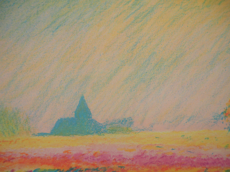 BT Claude MANOUKIAN: Water Lily Bay, Original signed lithograph