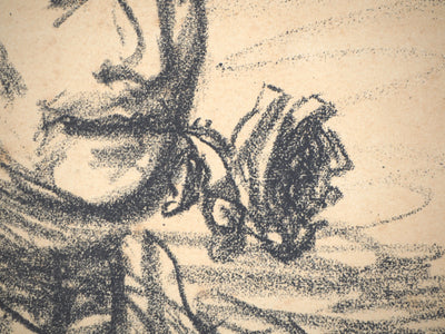 Théophile Alexandre STEINLEN : Officiers à la pipe et à la rose, Lithographie originale signée