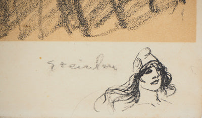 Théophile Alexandre STEINLEN : Officiers à la pipe et à la rose, Lithographie originale signée
