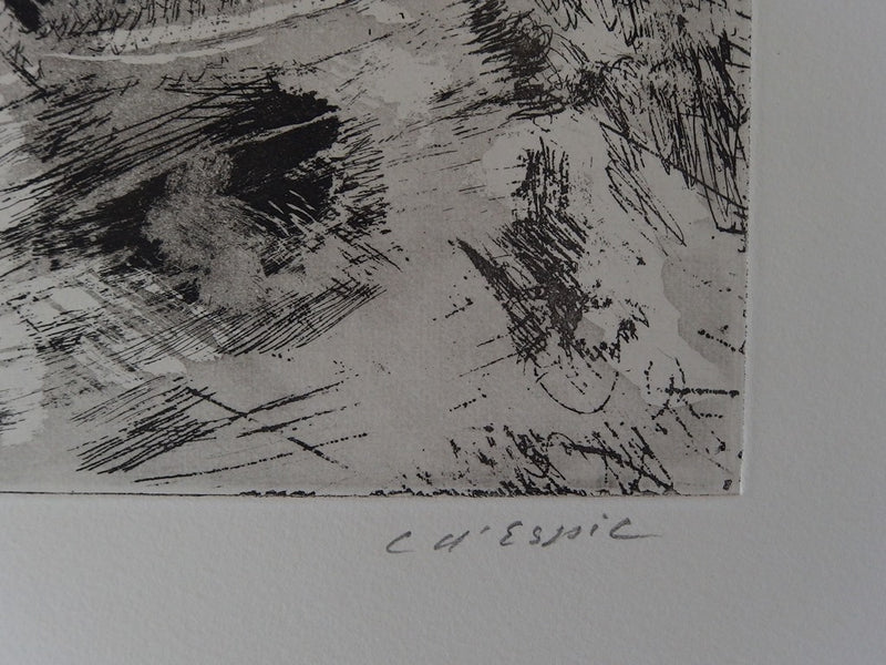 Christian d’ESPIC : Typhon, Gravure originale signée