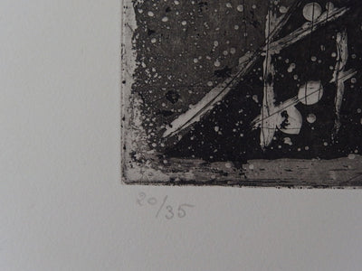 Christian d’ESPIC : Ronde des poissons, Gravure originale signée