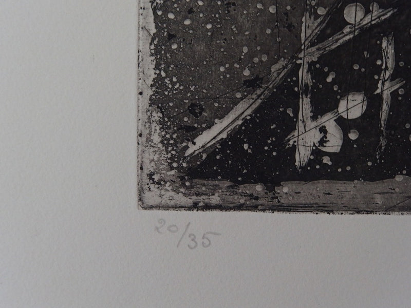 Christian d’ESPIC : Ronde des poissons, Gravure originale signée