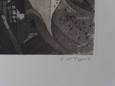 Christian d’ESPIC : Baucis, Gravure originale signée