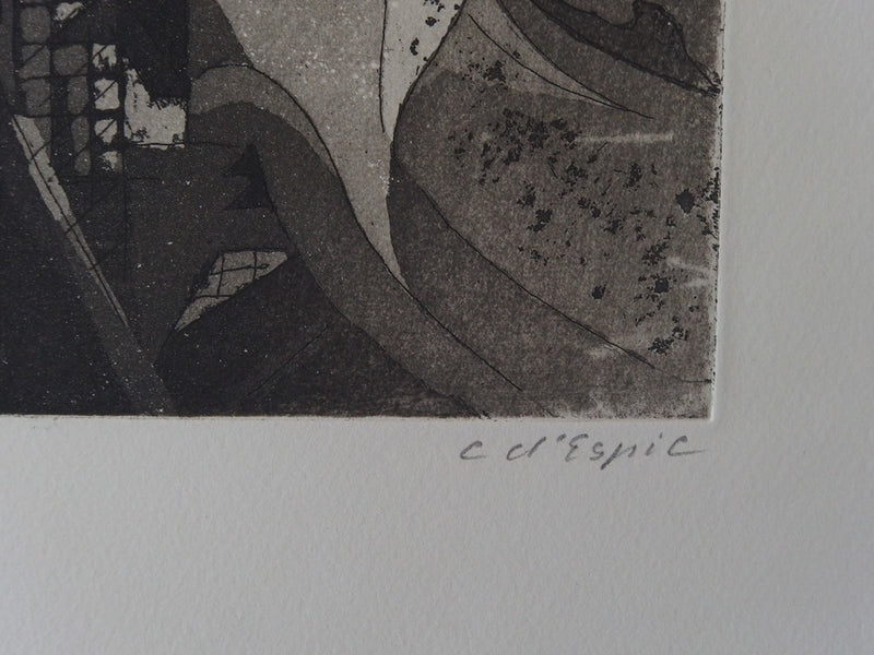 Christian d’ESPIC : Baucis, Gravure originale signée