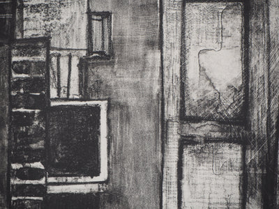 André MINAUX : Le grenier, Lithographie originale signée