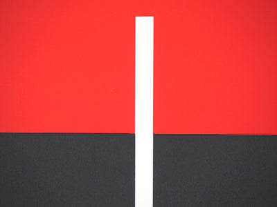 Françoise MOSSER-CARDON : Composition noire et rouge, Lithographie originale signée