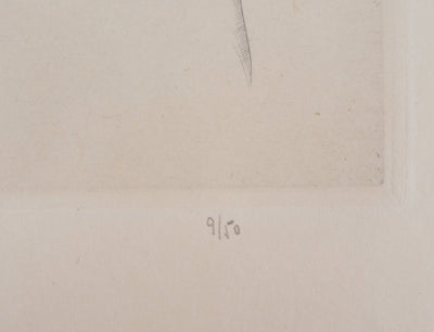 Mily POSSOZ : Tête de fillette, Gravure originale signée