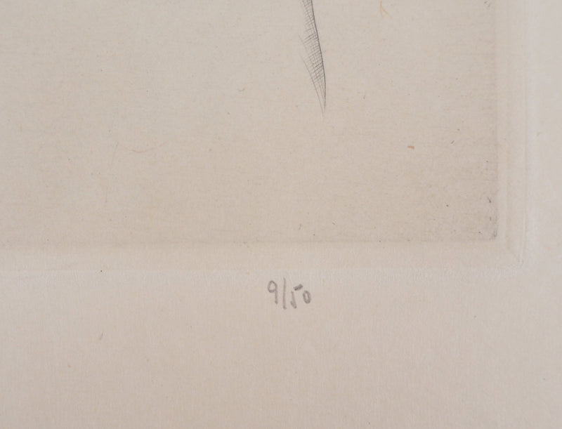 Mily POSSOZ : Tête de fillette, Gravure originale signée