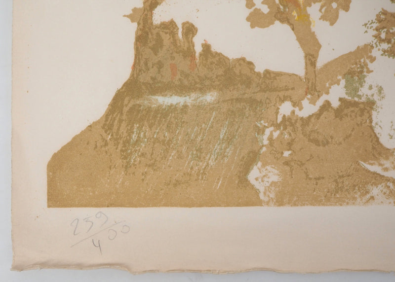 D. LAVOYU : Les femmes nues et les chevaux, Lithographie originale signée