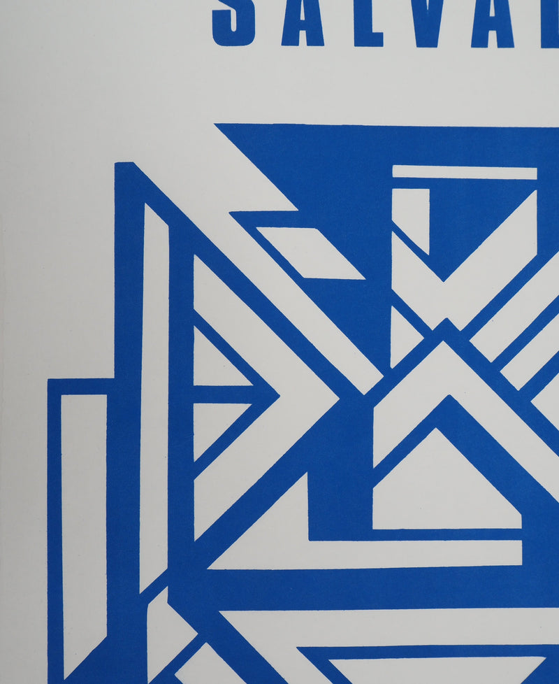 Jacinto SALVADO : Structure bleue, Affiche en lithographie