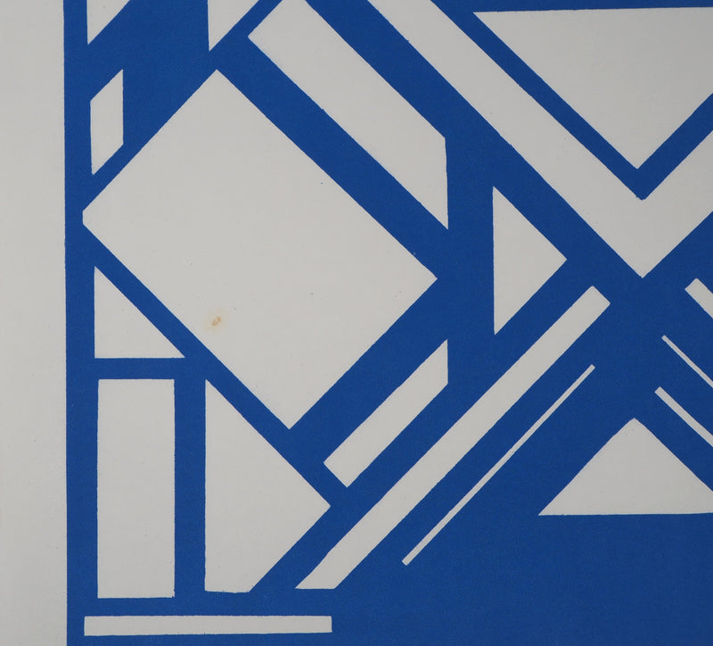 Jacinto SALVADO : Structure bleue, Affiche en lithographie
