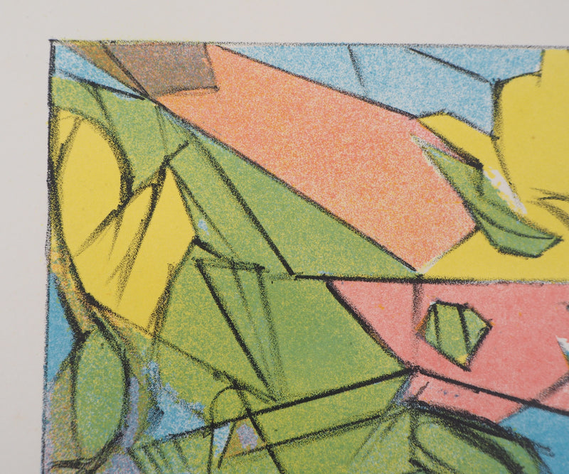 Jacques VILLON : Composition cubiste, Lithographie