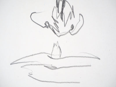 Emile GILIOLI : Visage masculin, Dessin original signé